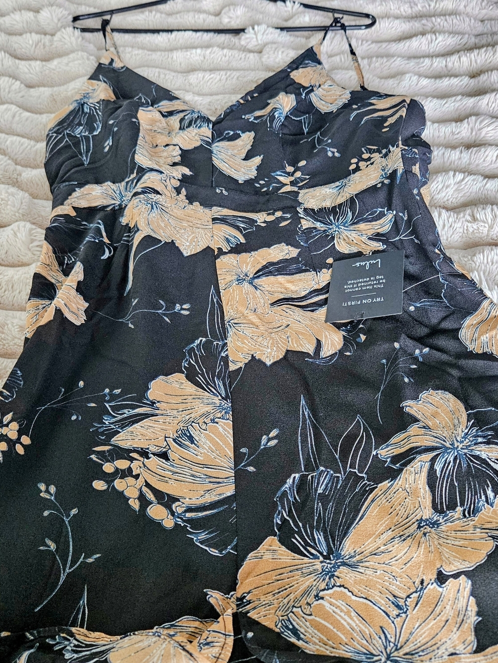 Darling Daylily Black Floral Print High-Low Maxi Dress - Picture 8 of 9